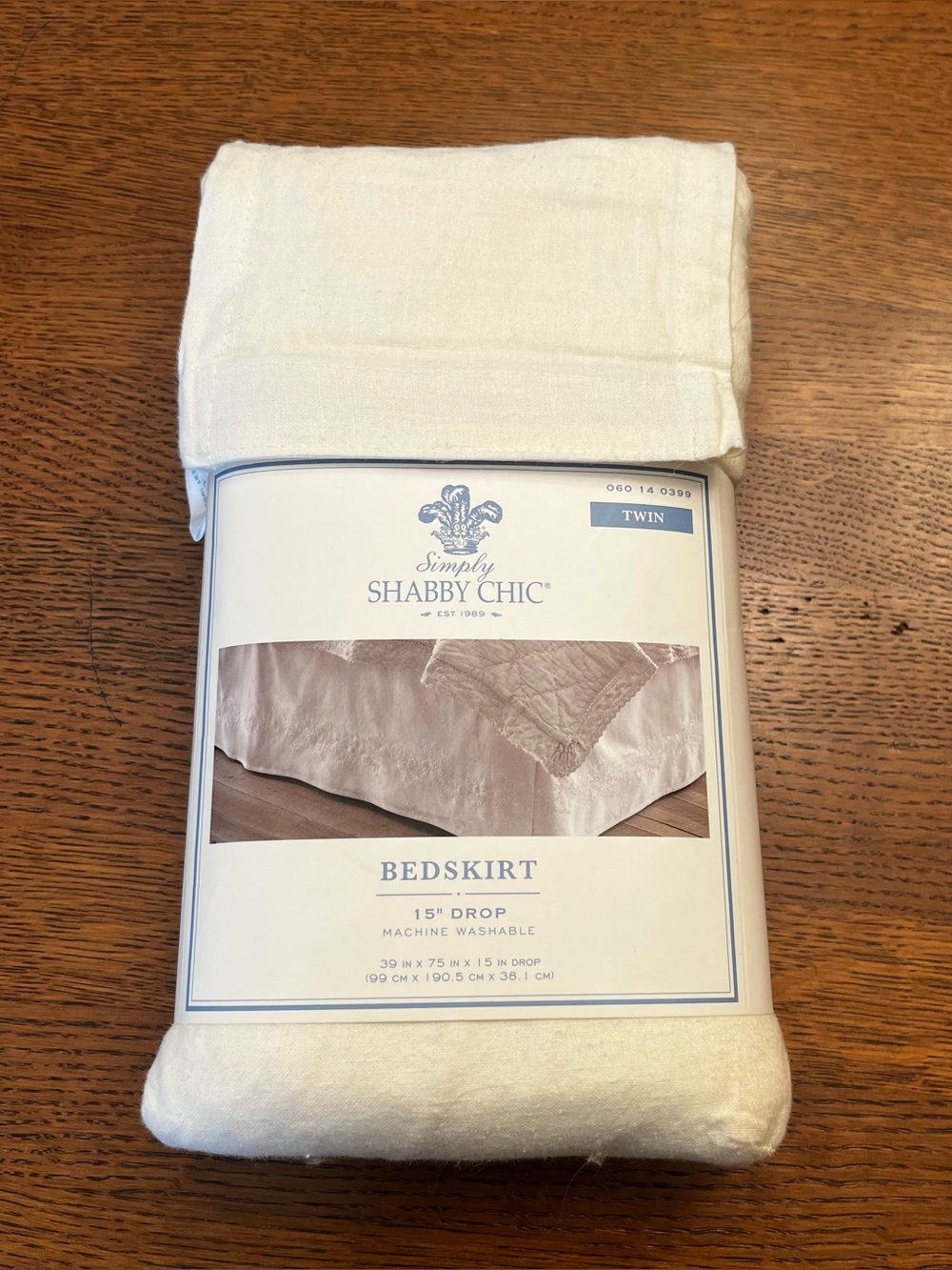 Simply Shabby Chic Rachel Ashwell TWIN size Bed Skirt WHITE - NWT